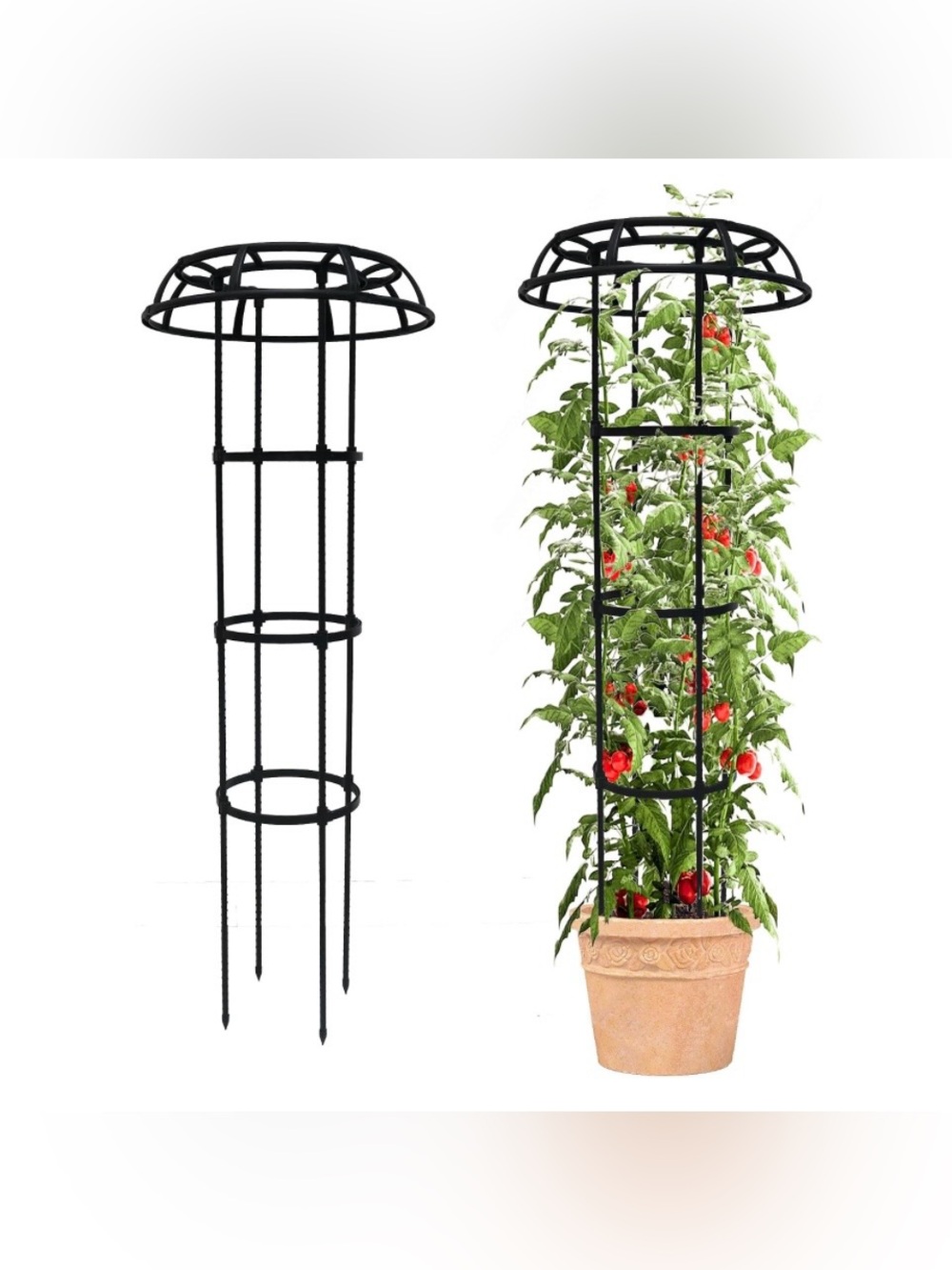 53 Inch Mushroom Top Garden Trellis for Climbing Plants,2 Pack